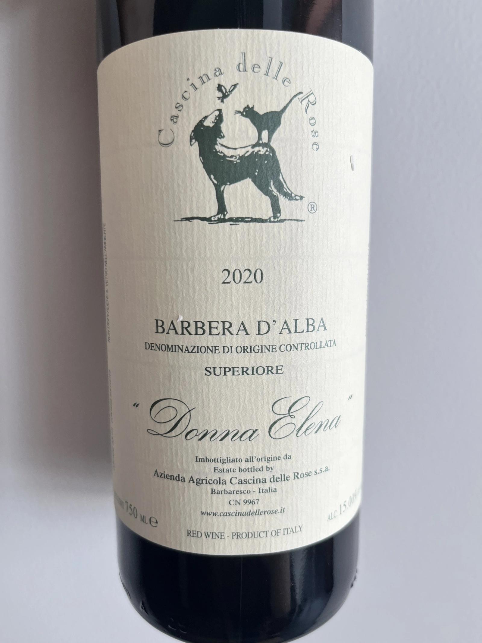 Cascina delle Rose Barbera d'Alba Donna Elena 2020