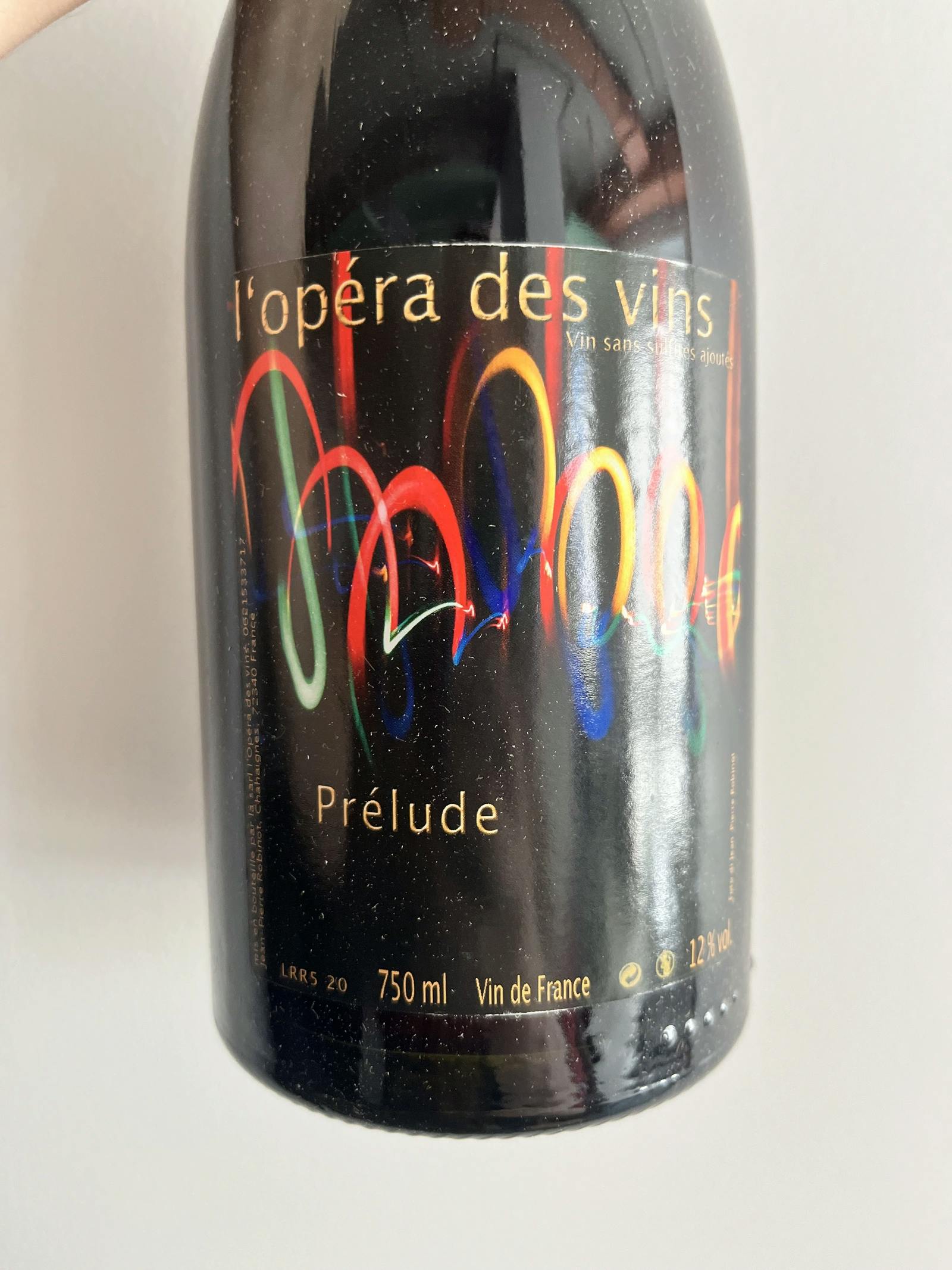 Jean-Pierre Robinot l'opéra des vins Prélude 2020
