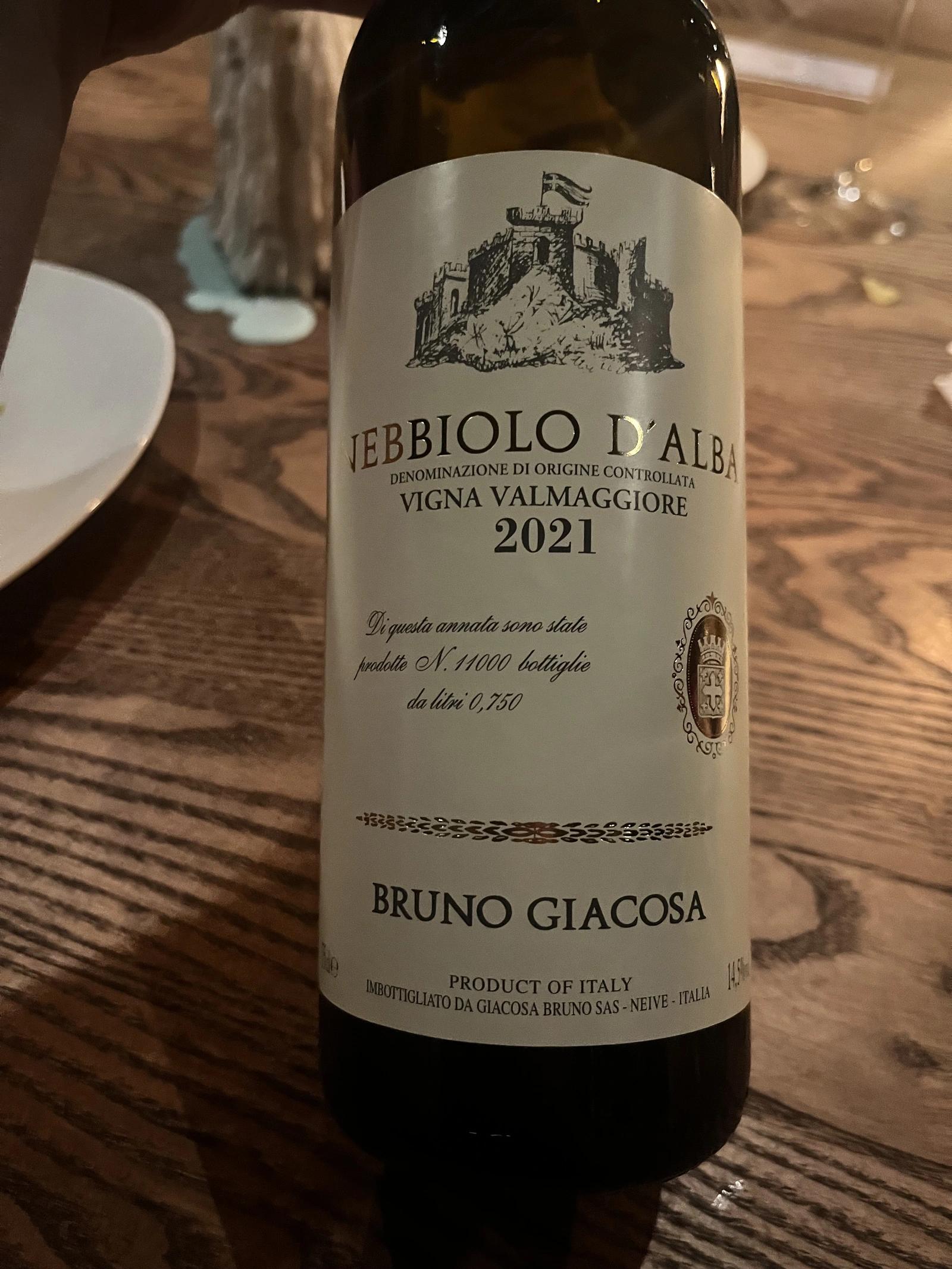 Bruno Giacosa Nebbiolo d'Alba Vigna Valmaggiore 2021