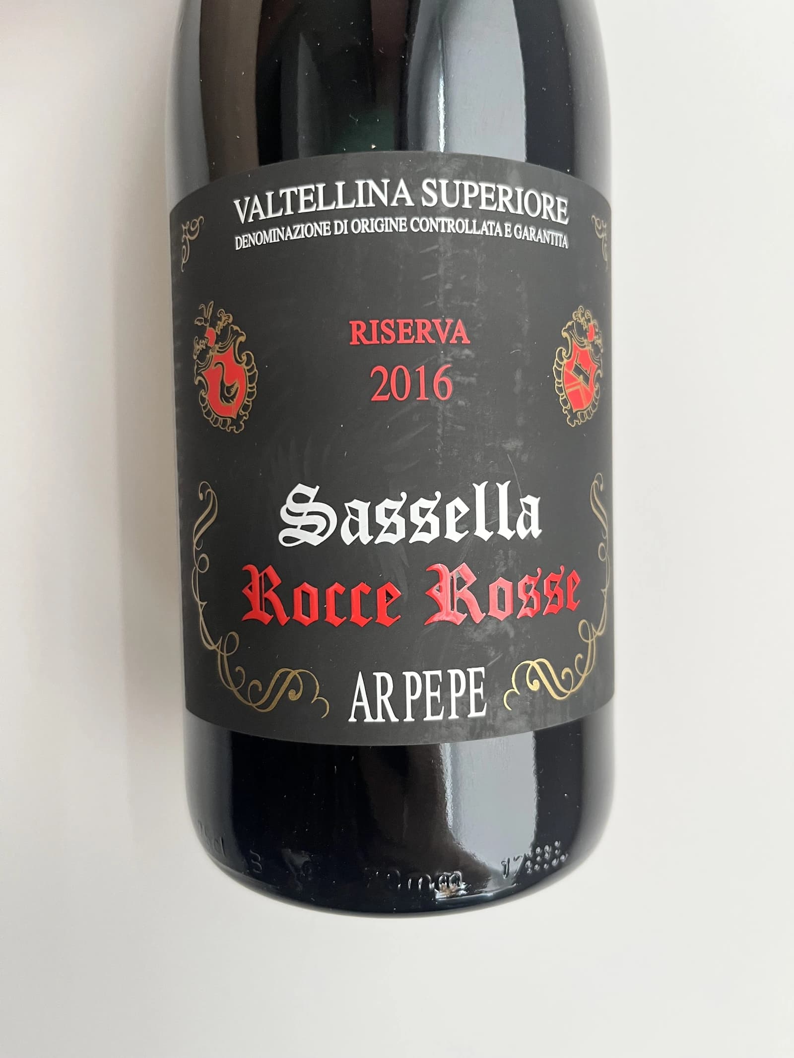 Arpepe Sassella Rocce Rosse Valtellina Superiore Riserva 2016