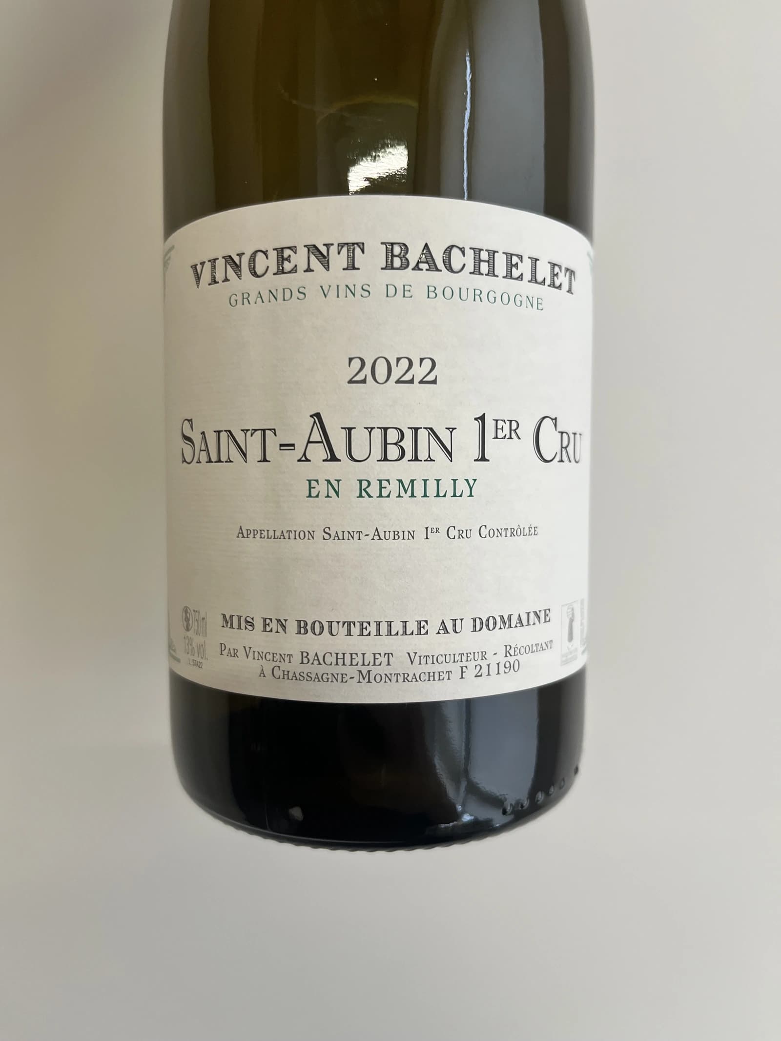 Vincent Bachelet Saint-Aubin 1er Cru En Remilly 2022