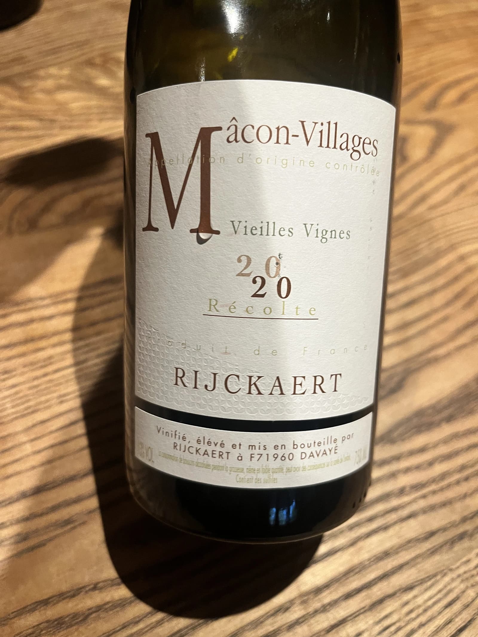 Rijckaert Mâcon-Villages Vieilles Vignes 2020