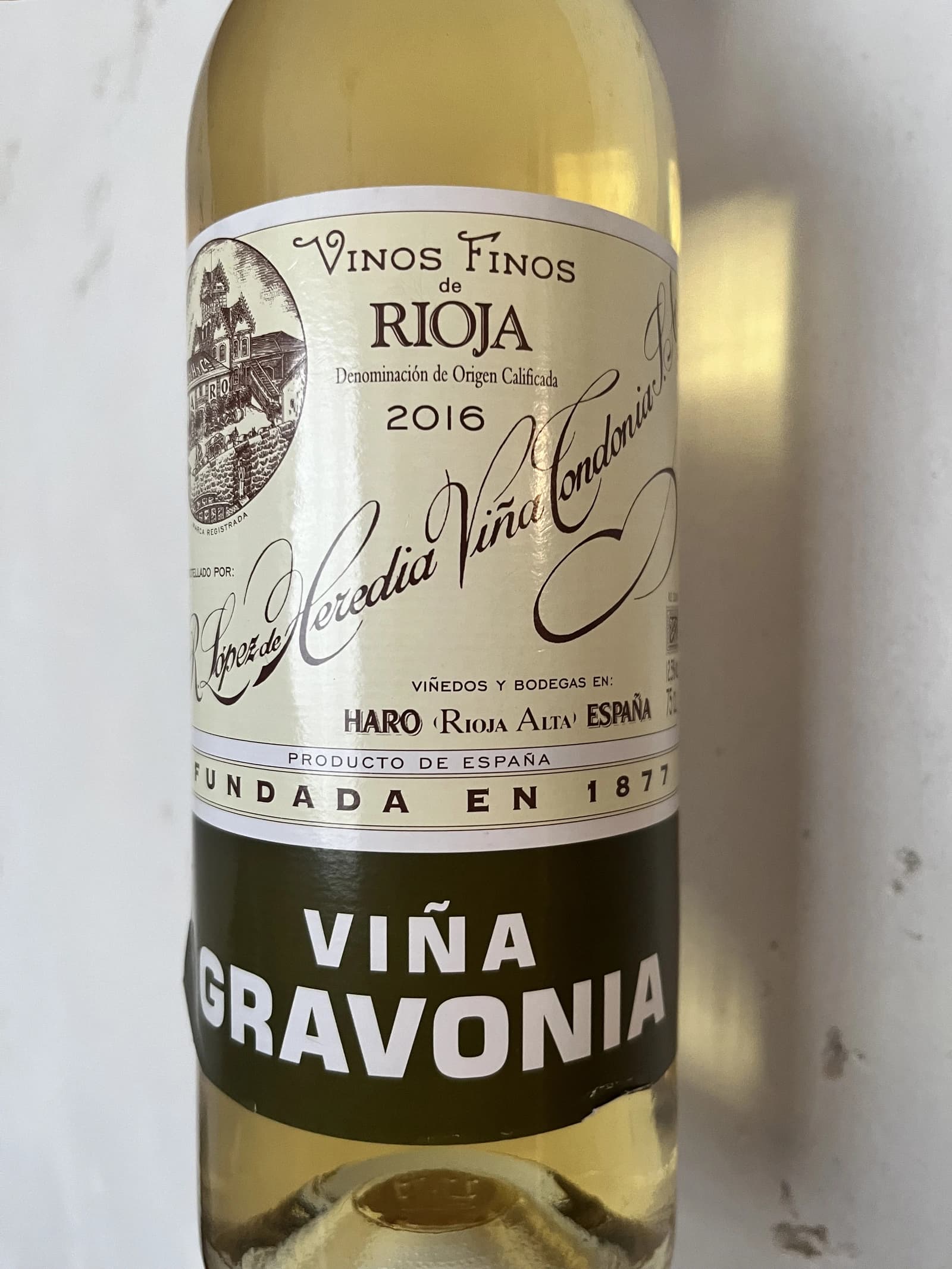 R. López de Heredia Viña Gravonia Blanco Crianza 2016