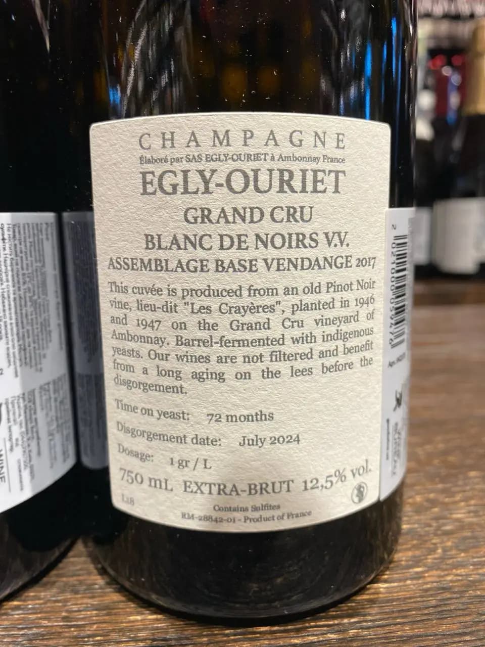 Egly-Ouriet Les Crayères Blanc de Noirs Grand Cru (d2024) NV