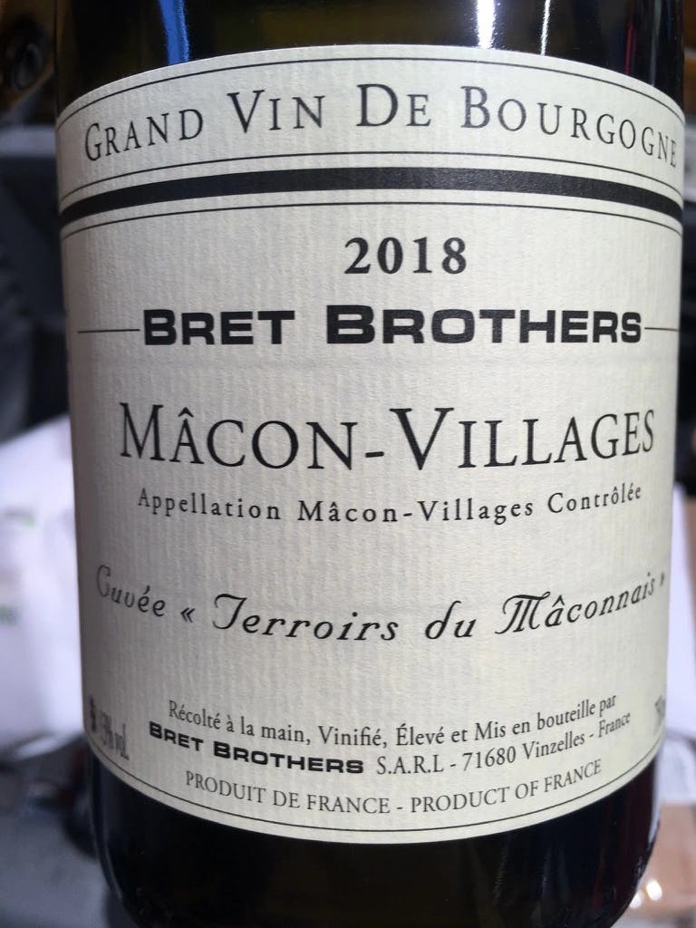 Bret Brothers Mâcon-Villages Cuvée Terroirs du Mâconnais 2018