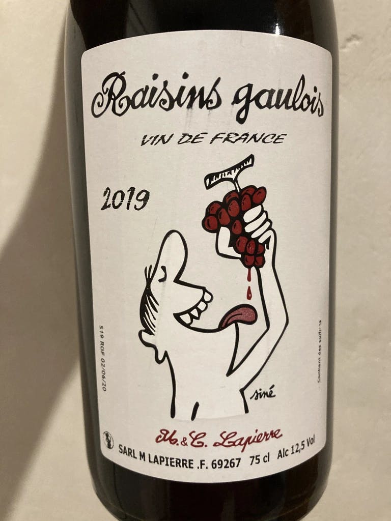 Marcel Lapierre Raisins gaulois 2019