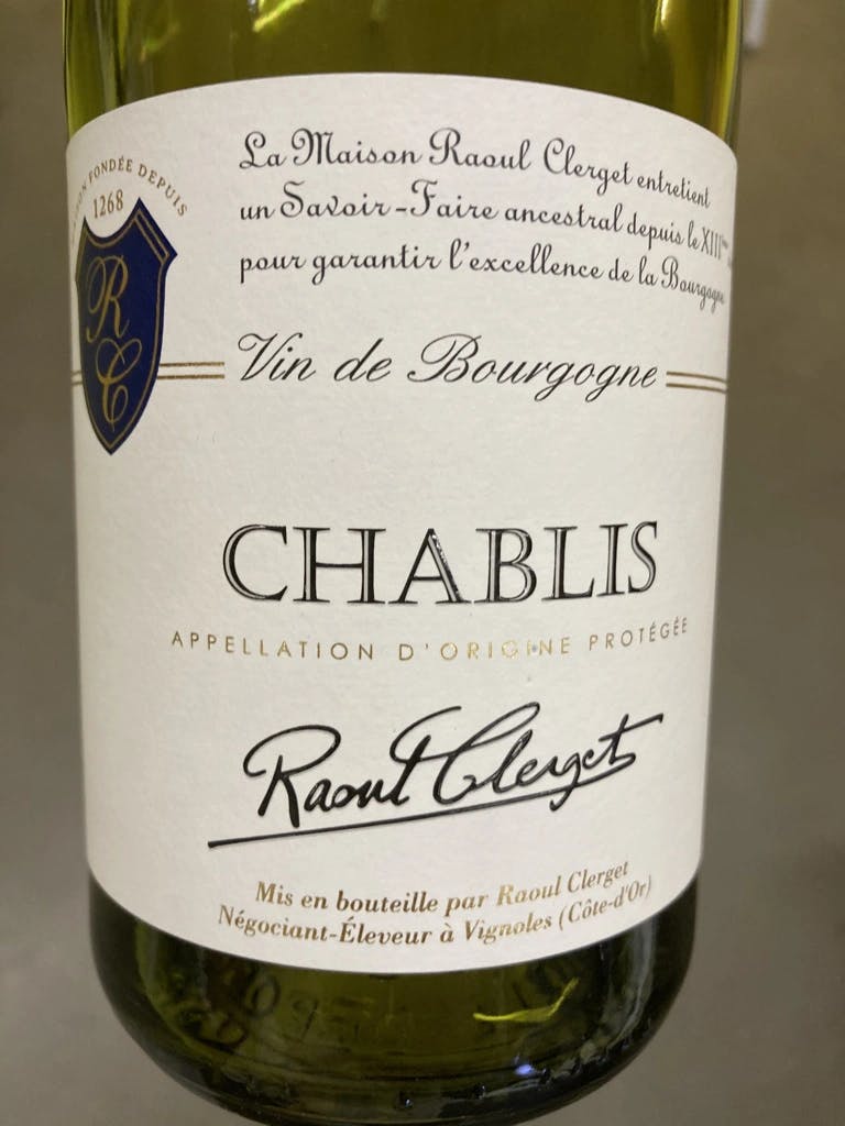 Raoul Clerget Chablis 2018