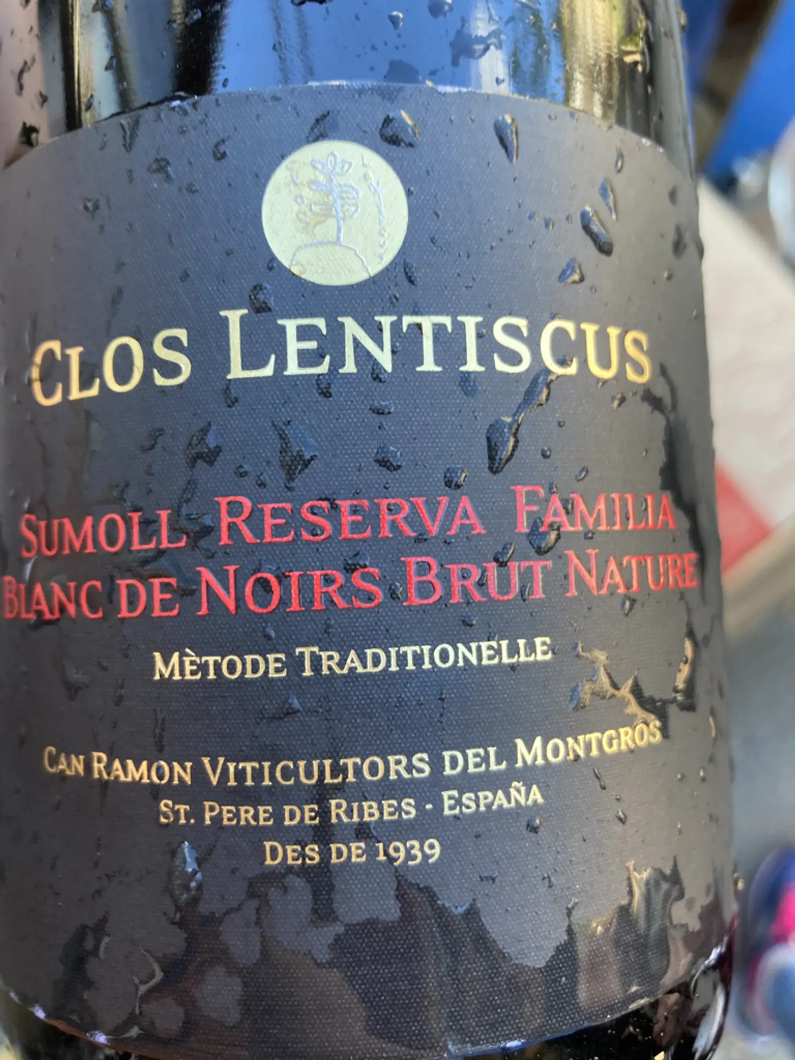 Clos Lentiscus Sumoll Reserva Familia Blanc de Noirs Brut Nature 2017
