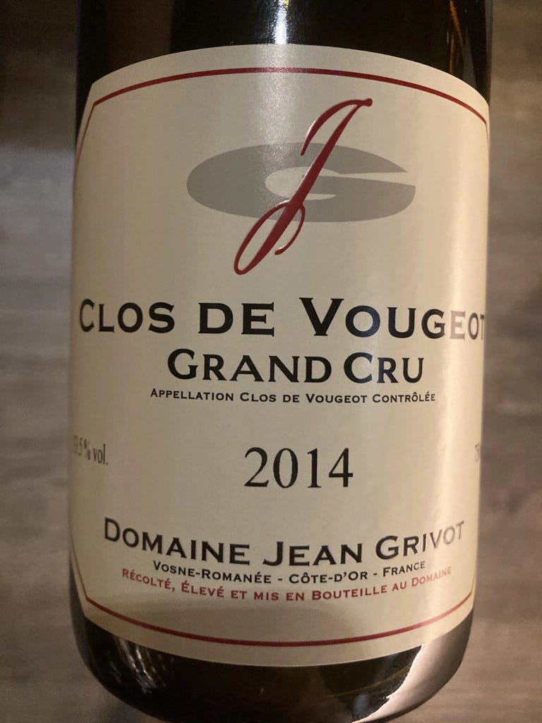 Jean Grivot Clos de Vougeot 2014