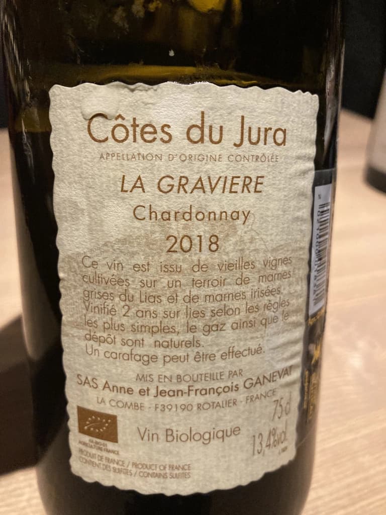 Anne et J.F. Ganevat La Graviere 2018