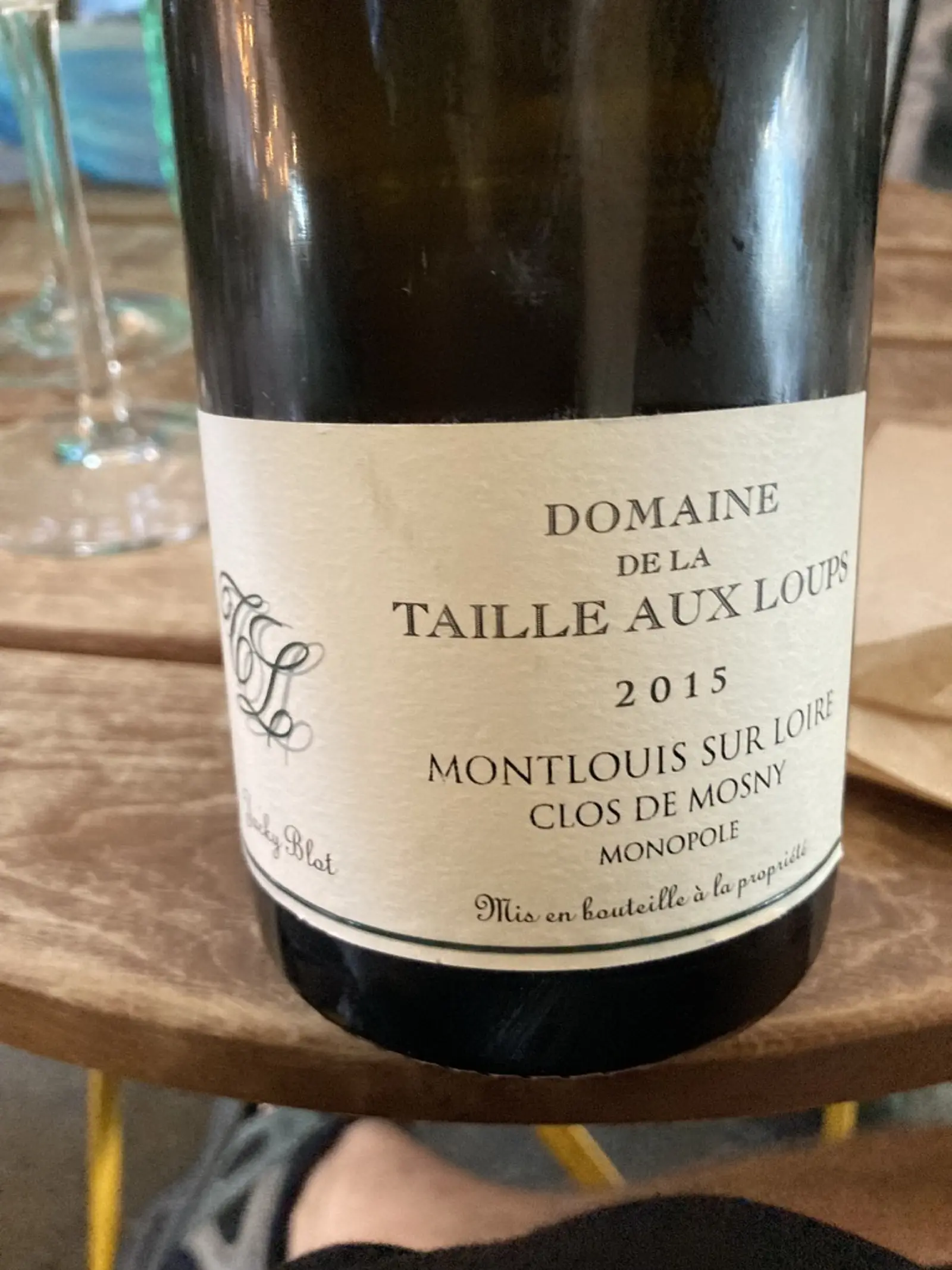 Domaine de la Taille Aux Loups Montlouis sur Loire Clos de Mosny Monopole 2015