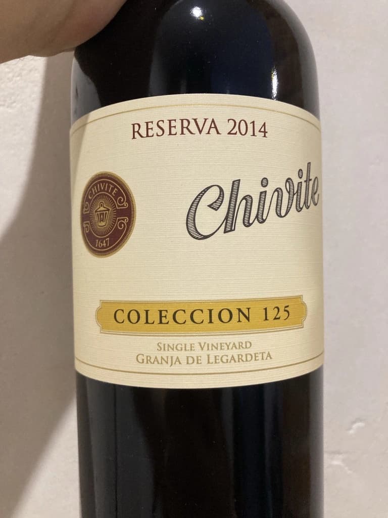 Chivite Coleccion 125 Tinto Reserva 2014