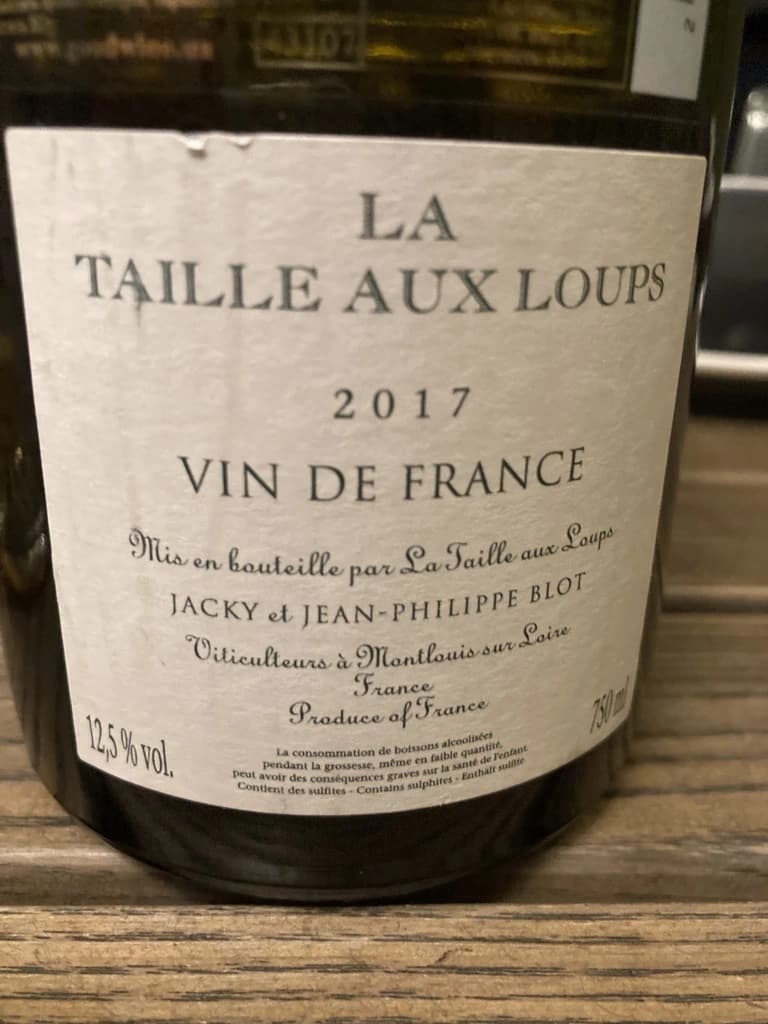 Domaine de la Taille Aux Loups Bretonniere Cuvée Parcellaire Monopole 2017