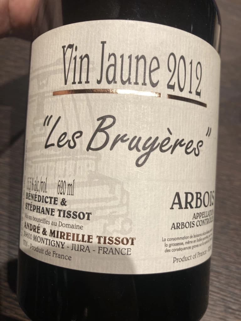 Andre et Mireille Tissot Les Bruyeres Vin Jaune 2012