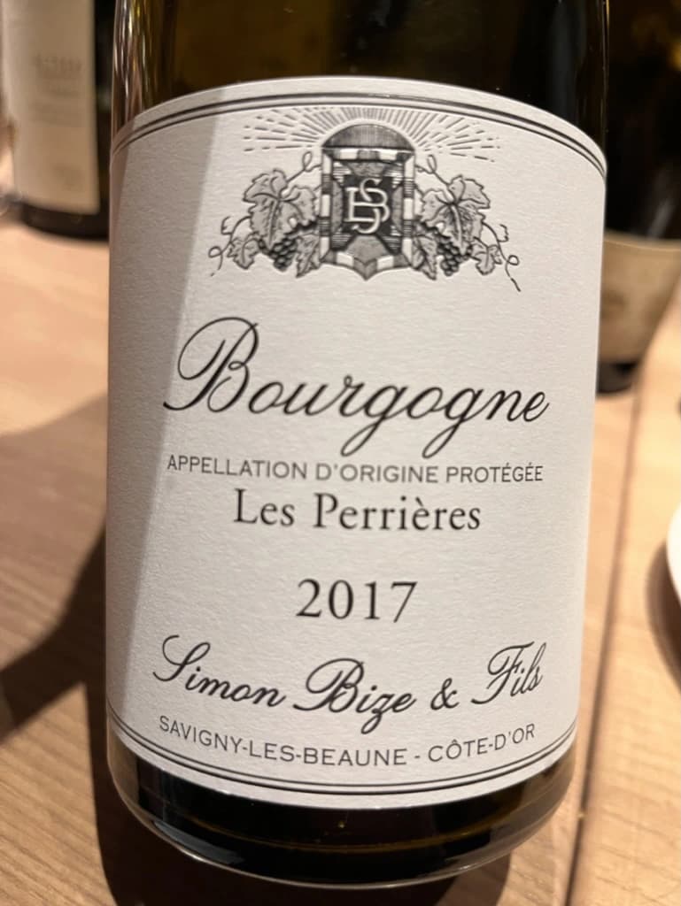 Simon Bize et Fils Bourgogne Les Perrières 2017