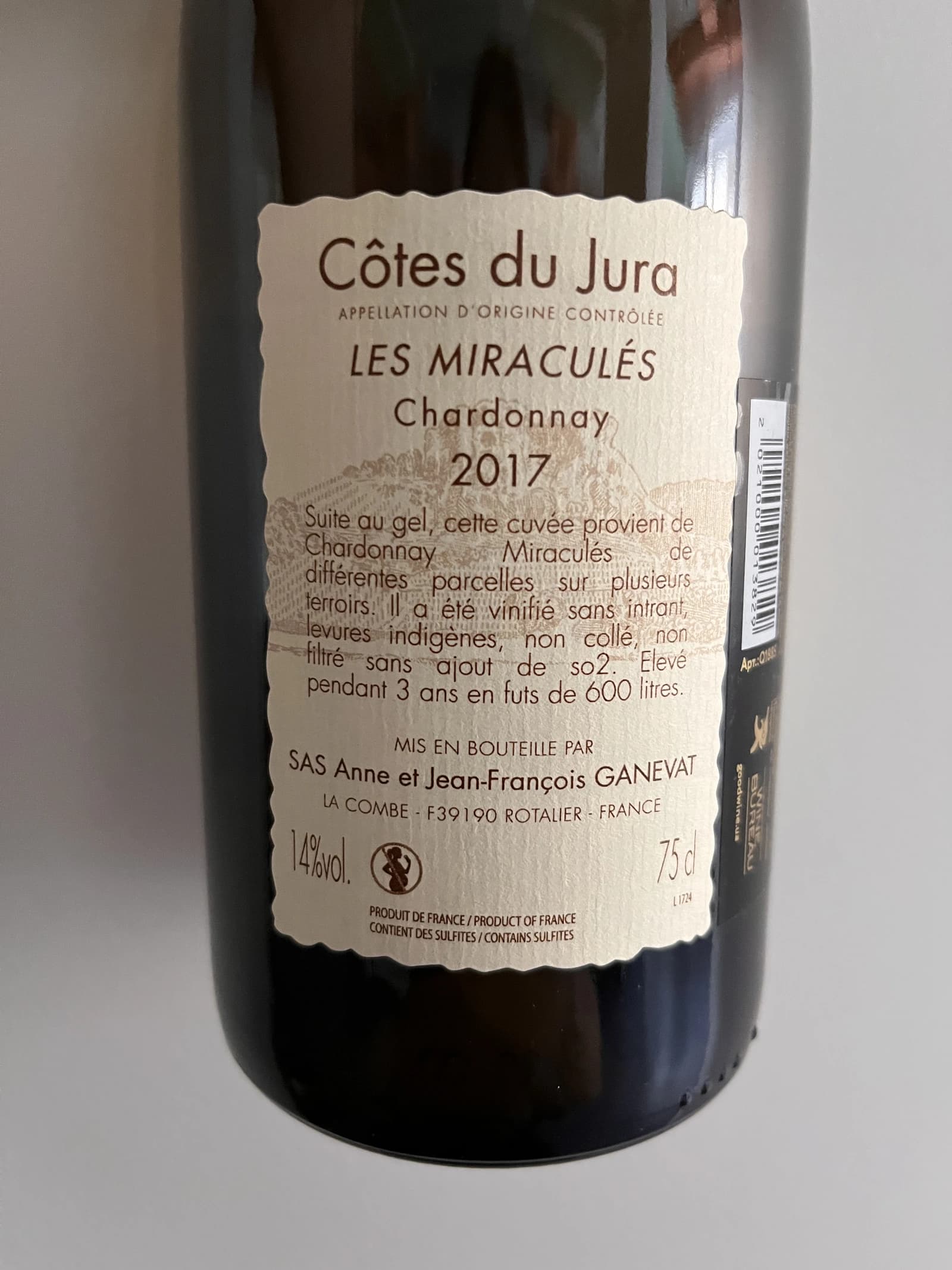 Anne et J.F. Ganevat Les Miracules 2017