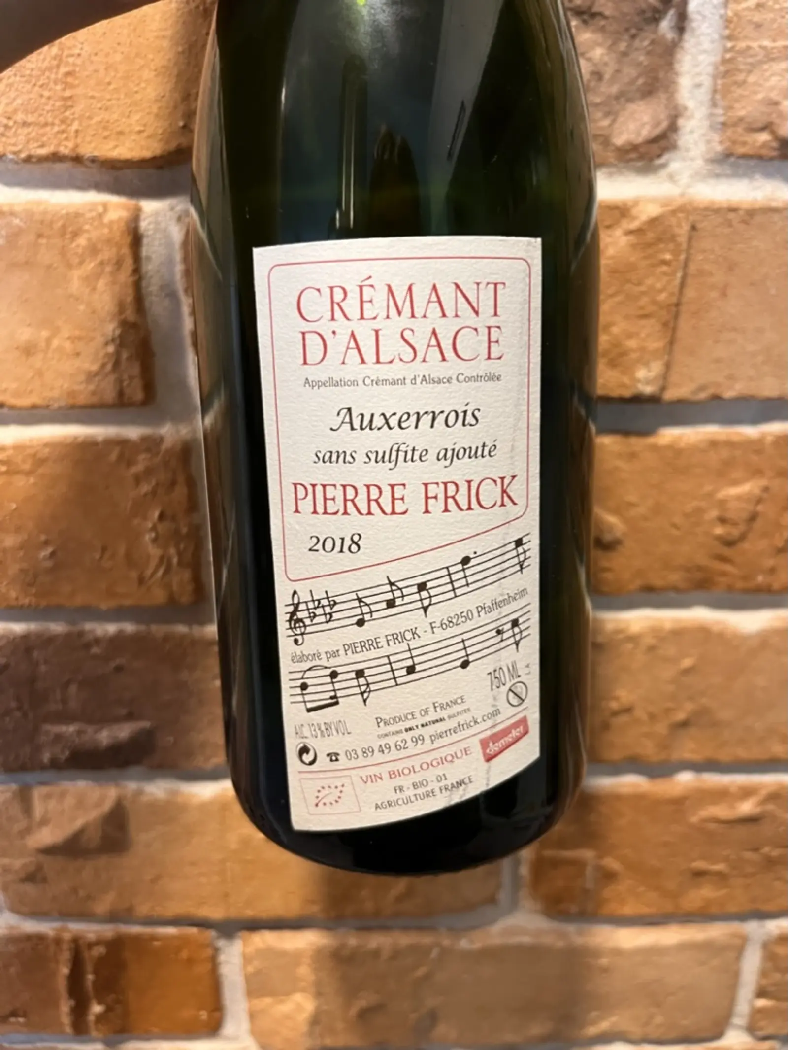 Pierre Frick Crémant d'Alsace 2018