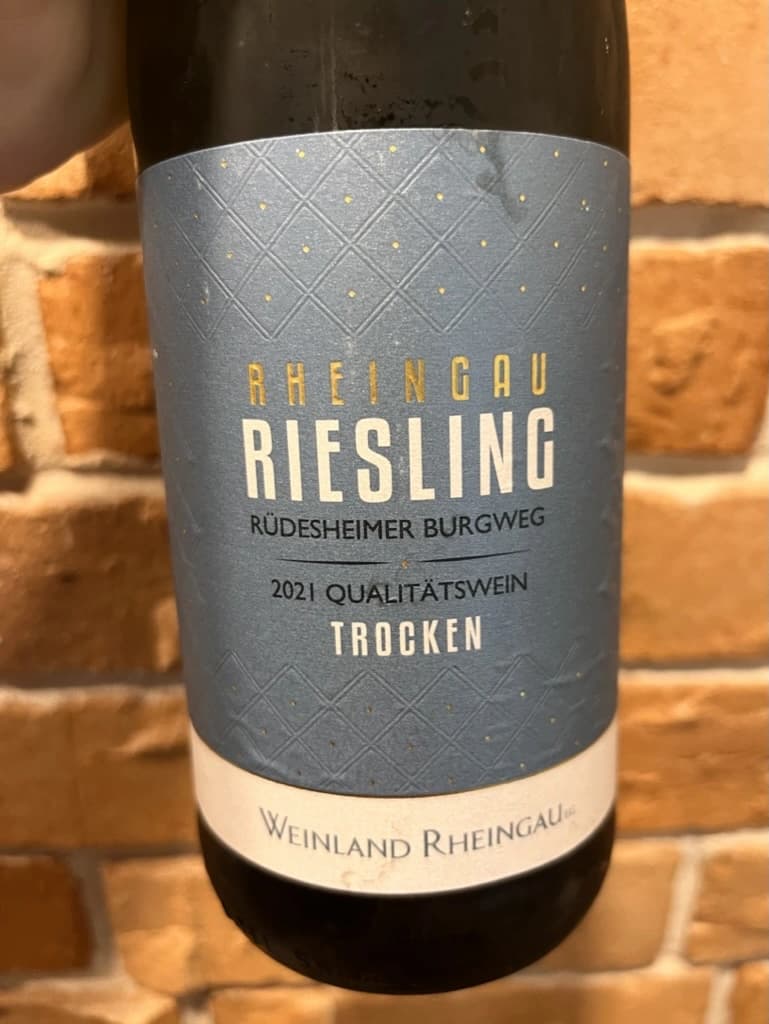 Weinland Rheingau Rüdesheimer Burgweg Riesling Trocken 2021