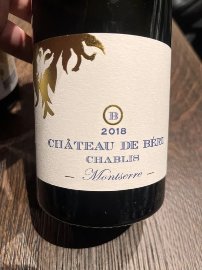 Château de Béru Chablis Montserre 2018