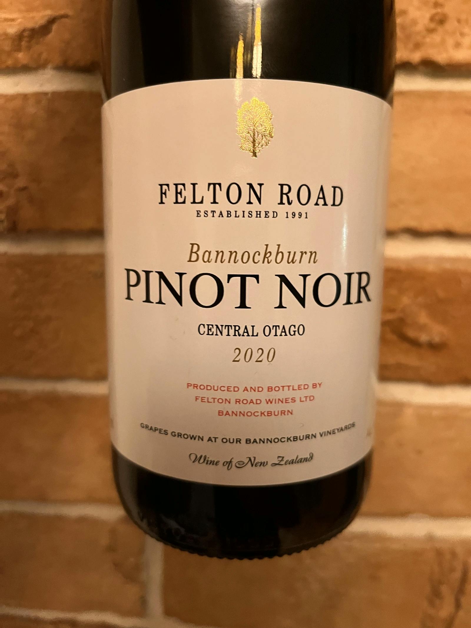 Felton Road Bannockburn Pinot Noir 2020