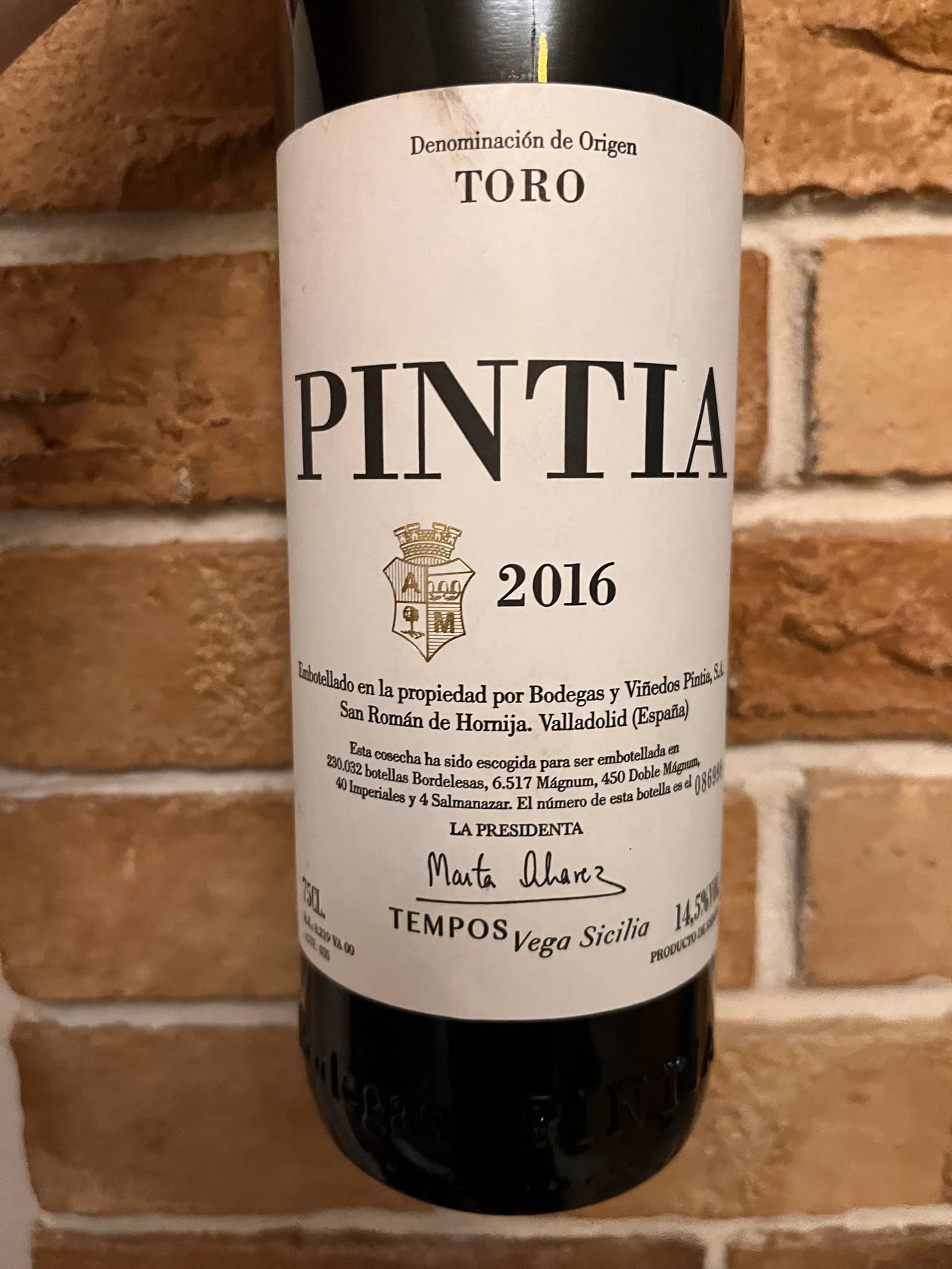 Vega Sicilia Pintia 2016