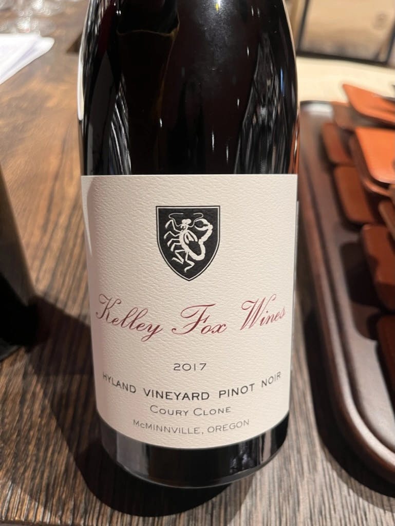 Kelley Fox Wines Hyland Vineyard Pinot Noir Coury Clone 2017