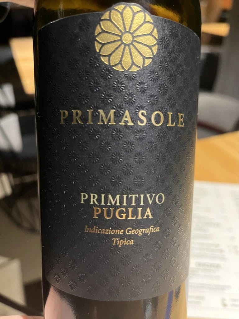 Primasole Primitivo Puglia Primasole NV