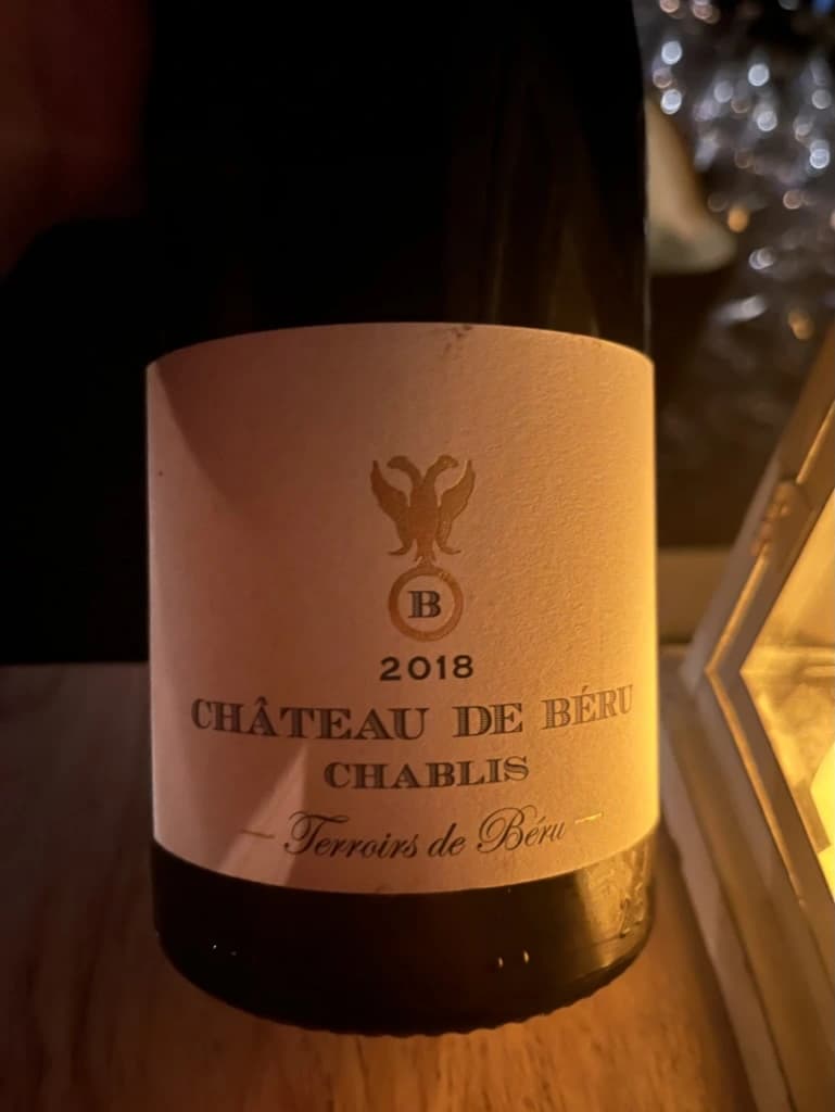 Château de Béru Chablis Terroirs de Béru 2018