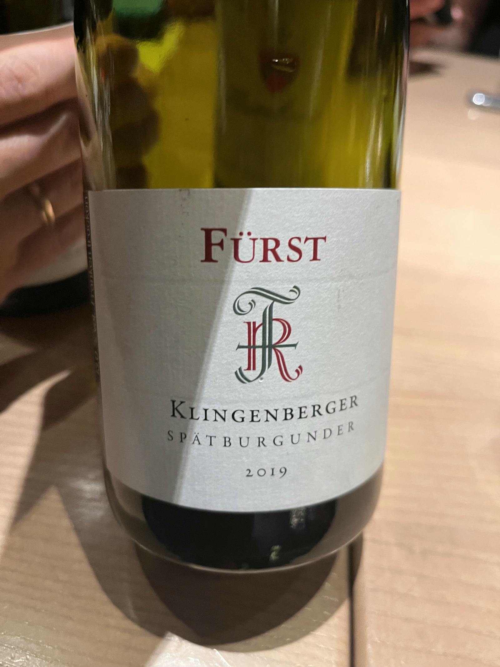 Rudolf Fürst Klingenberger Spätburgunder 2019
