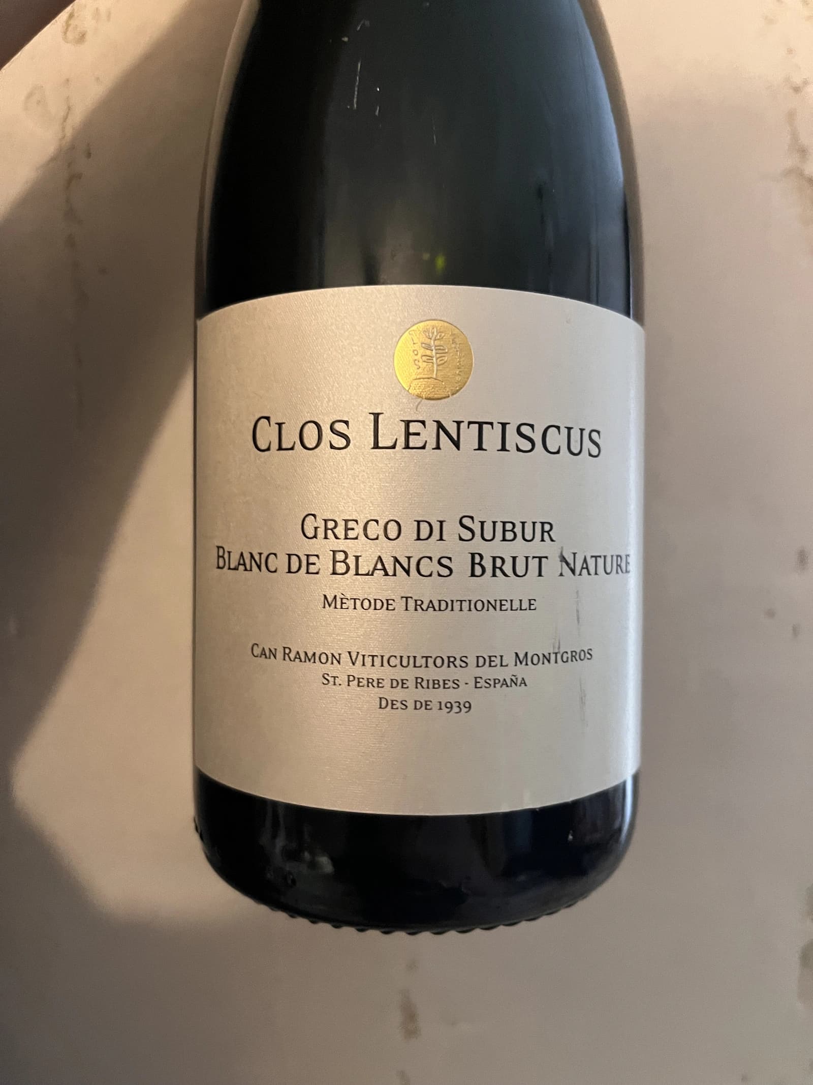 Clos Lentiscus Greco di Subur Blanc de Blancs Brut Nature 2017