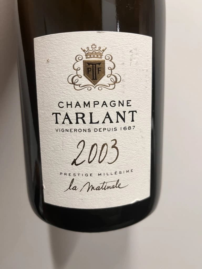 Tarlant Prestige Millésime la Matinale 2003