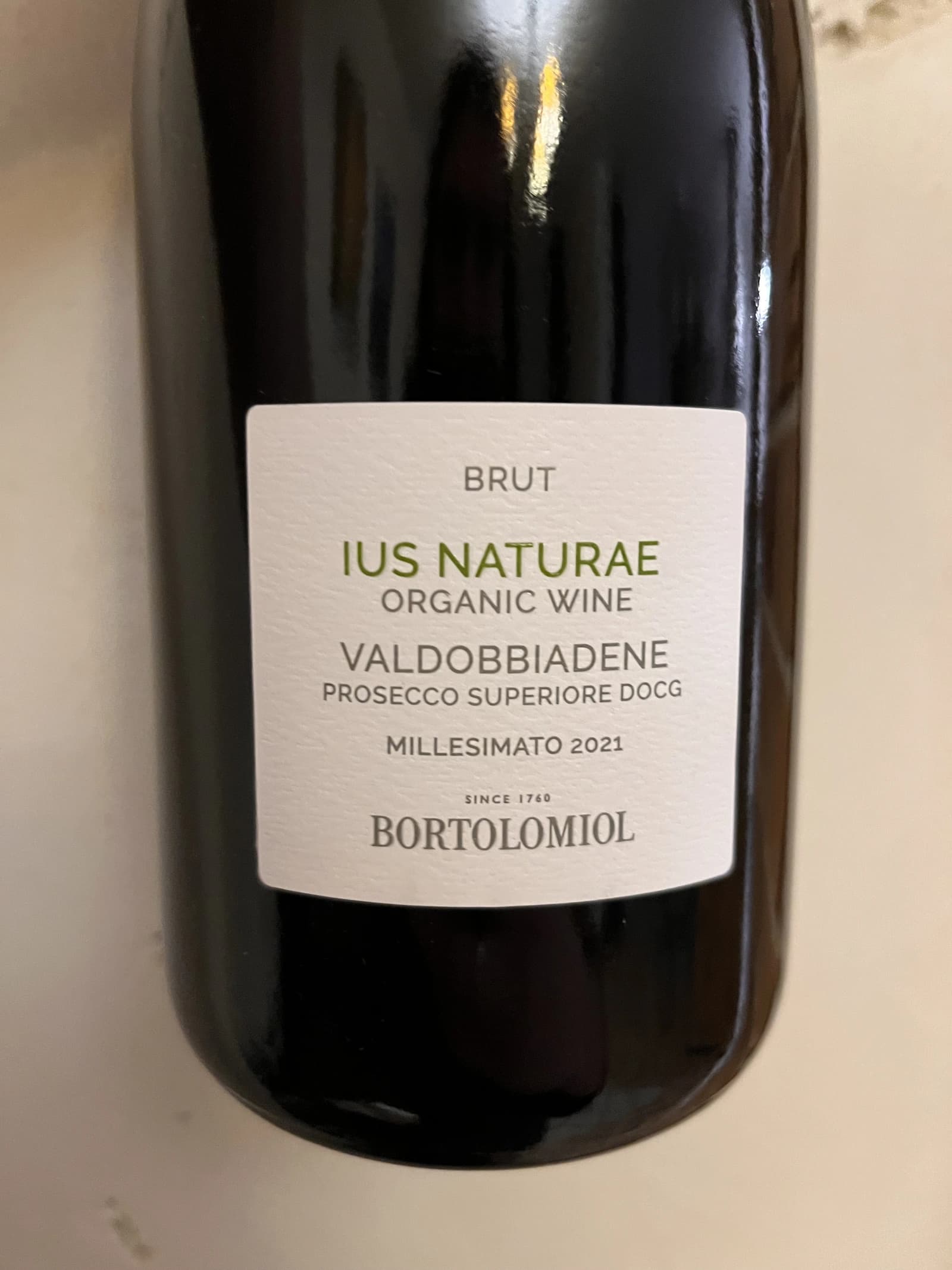 Bortolomiol Ius Naturae Valdobbiadene Millesimato 2021