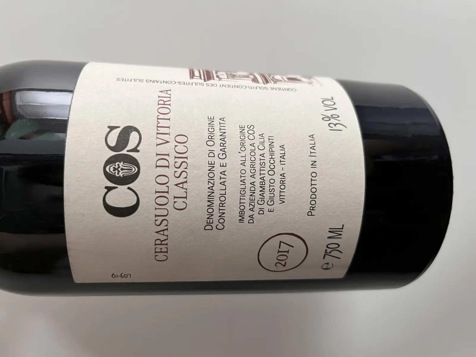 COS Cerasuolo di Vittoria Classico 2017