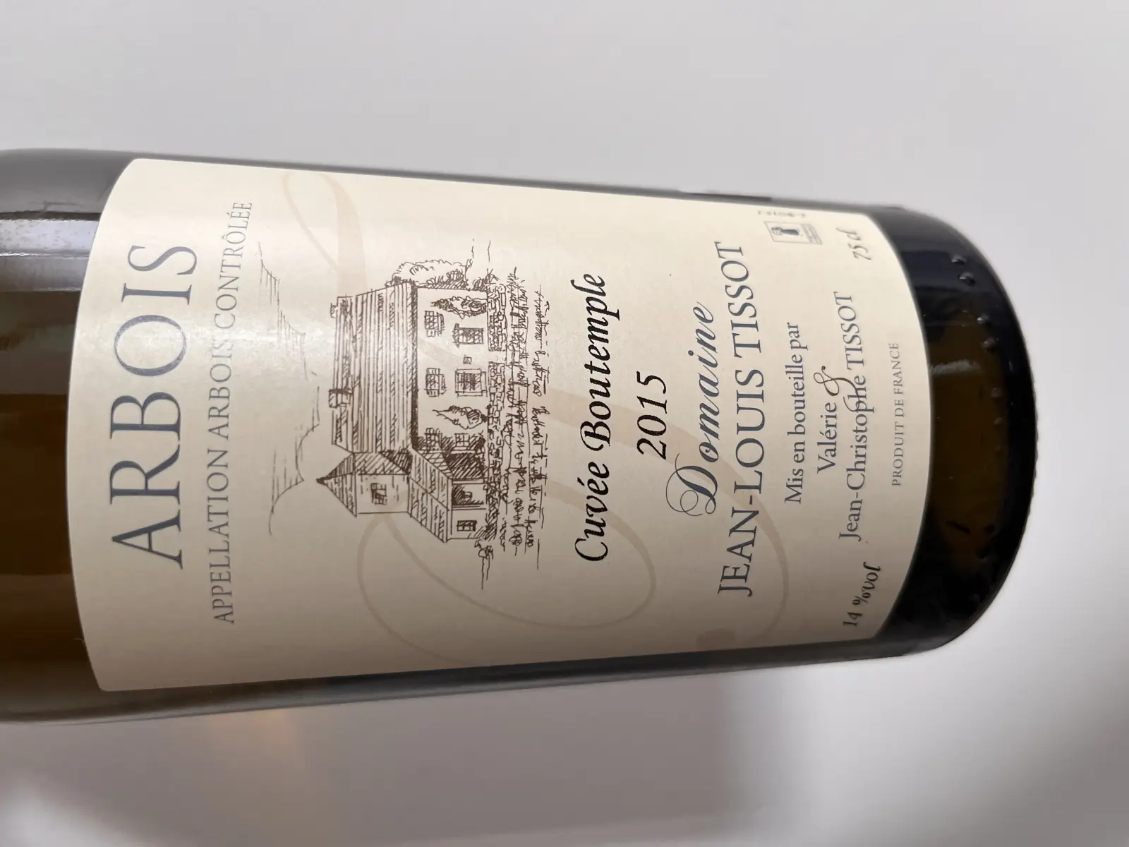 Domaine Jean-Louis Tissot Cuvée Boutemple Blanc 2015