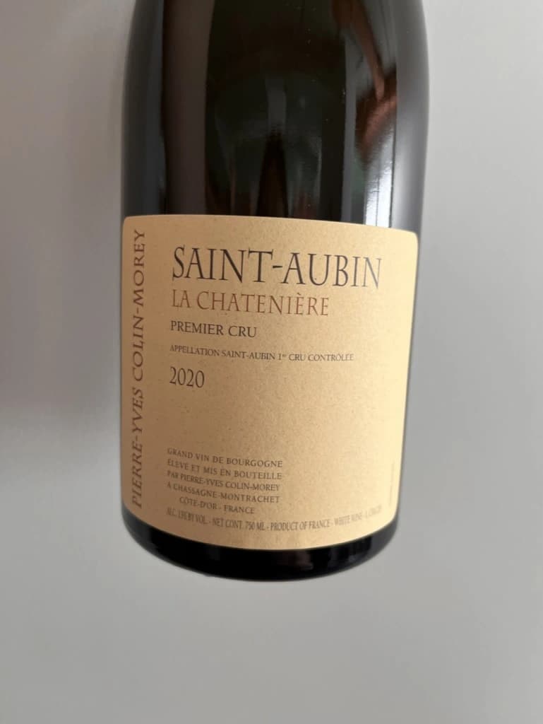 Pierre-Yves Colin-Morey Saint-Aubin La Chatenière Premier Cru 2020