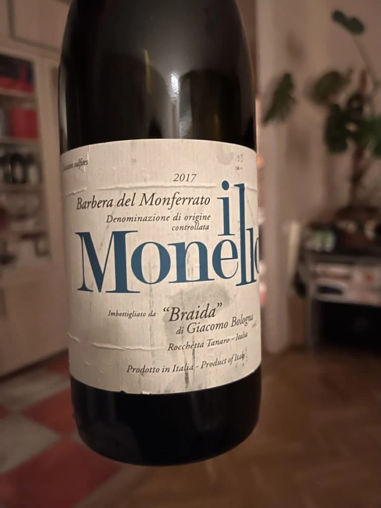 Braida di Giacomo Bologna Barbera del Monferrato il Monello 2017