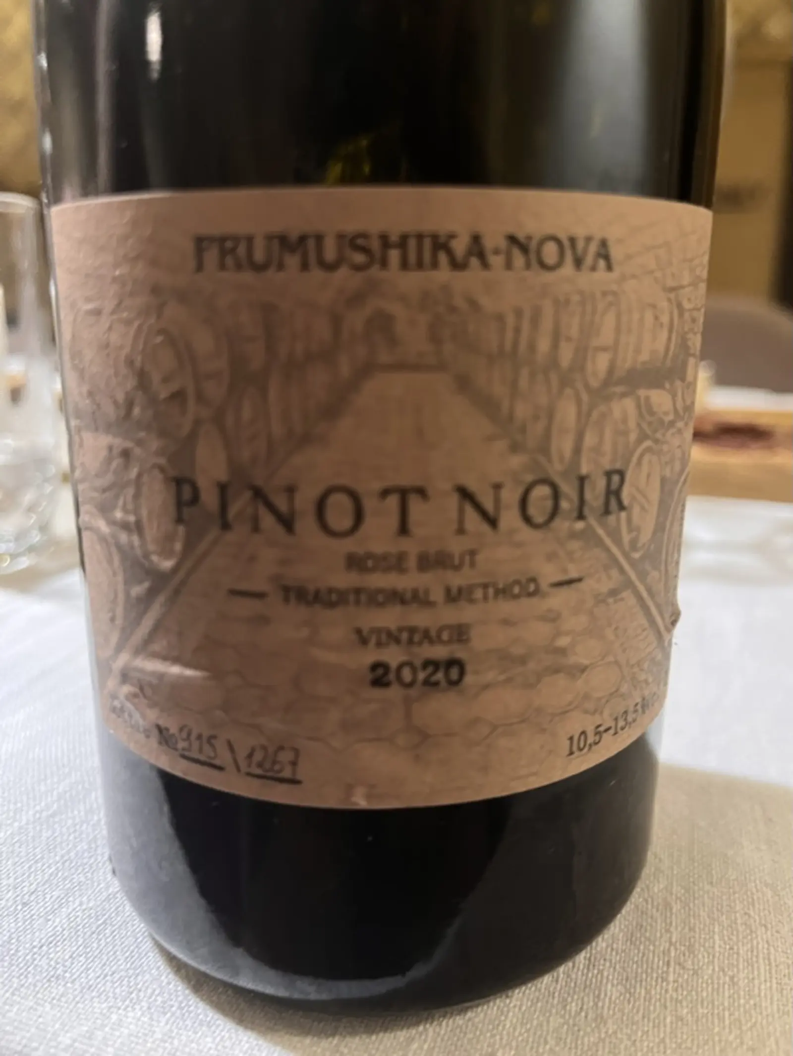 Frumushika-Nova Pinot Noir Rosé Brut Traditional Method 2020