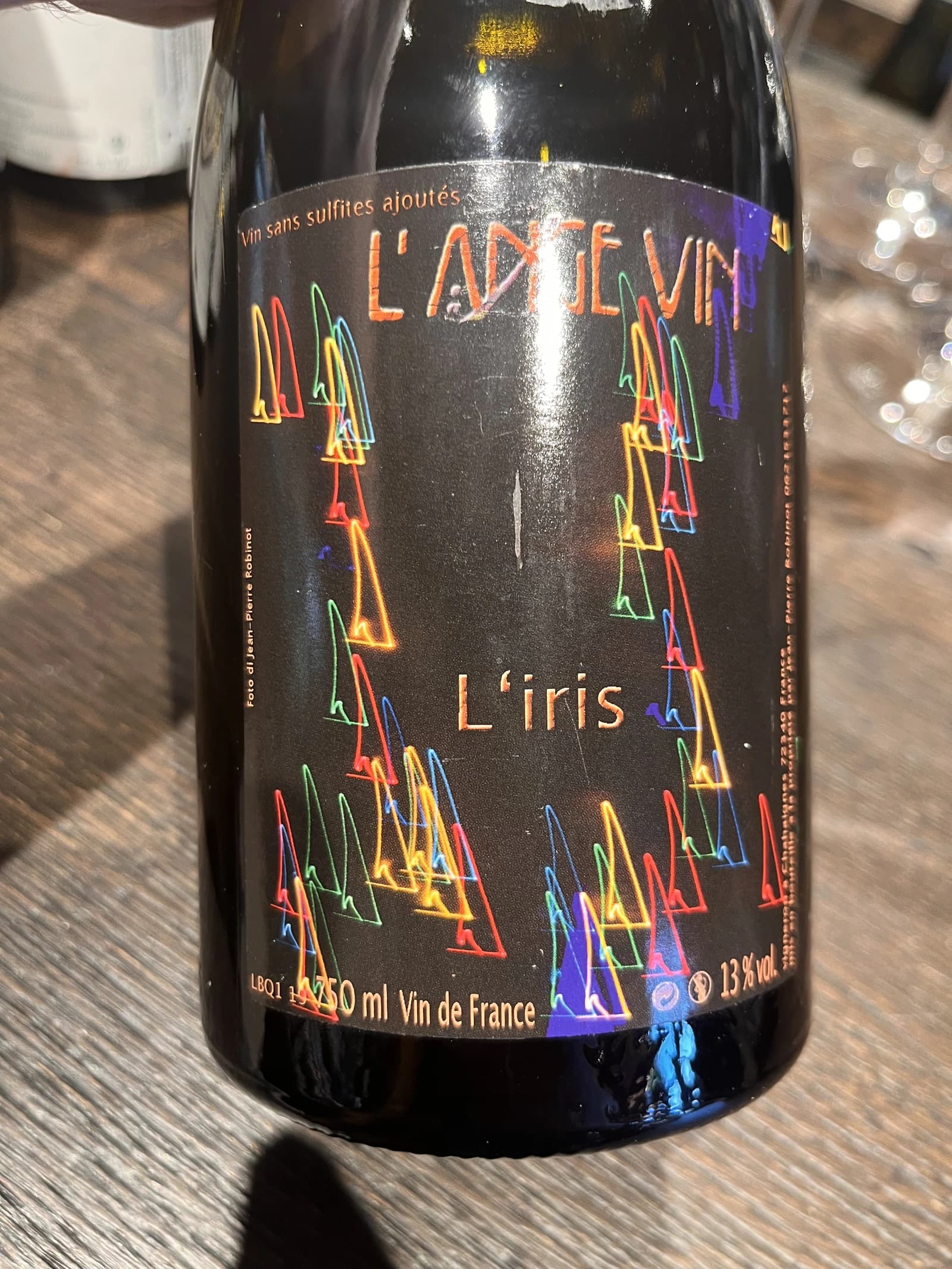 Jean-Pierre Robinot l'ange vin L'iris 2019