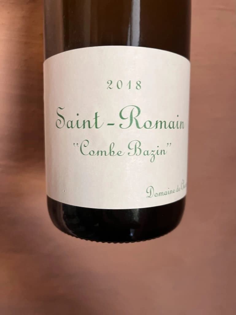 Domaine de Chassorney Saint-Romain Combe Bazin Qvevris 2018