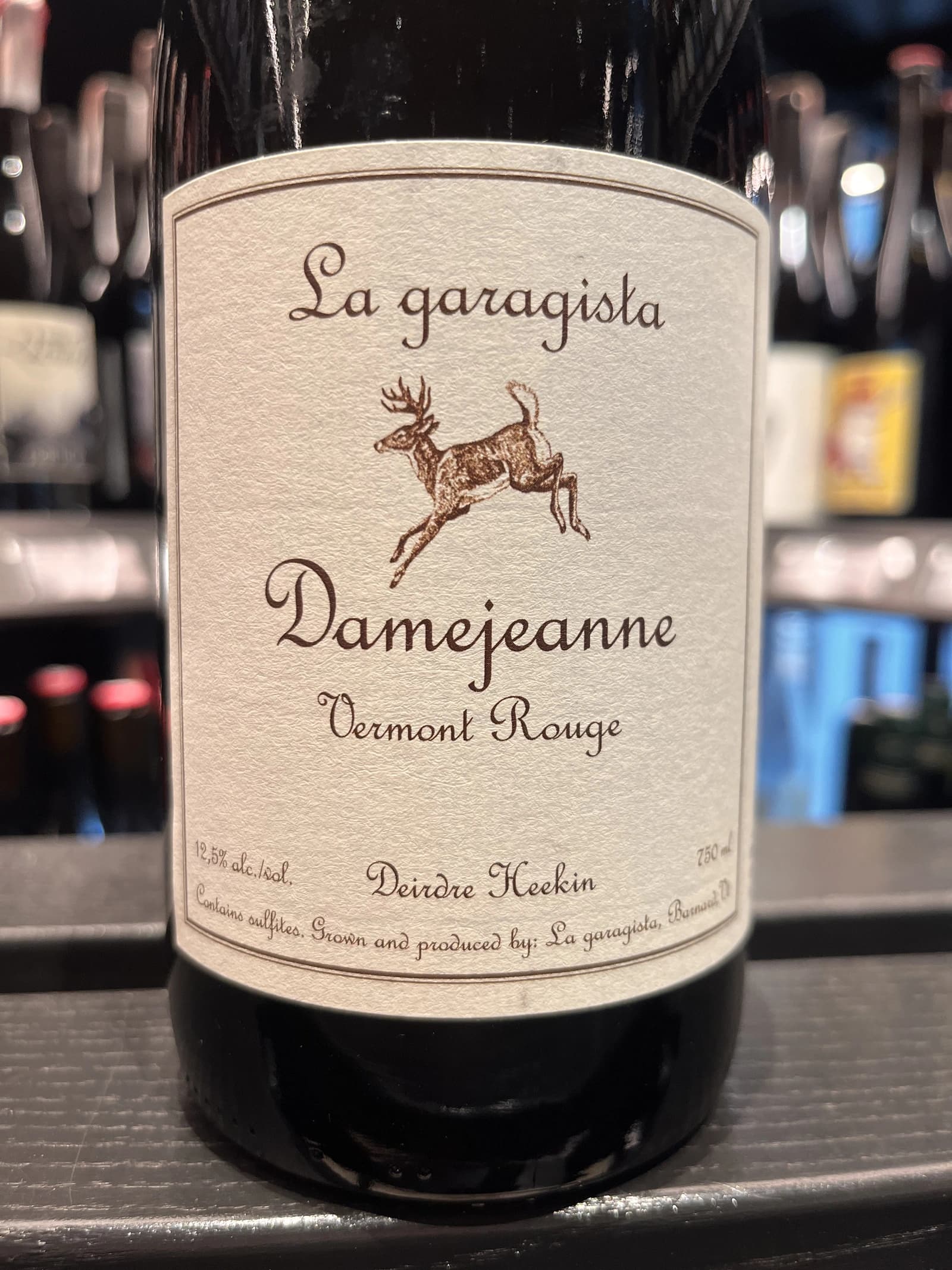 La Garagista Demejeanne Vermont Rouge 2018