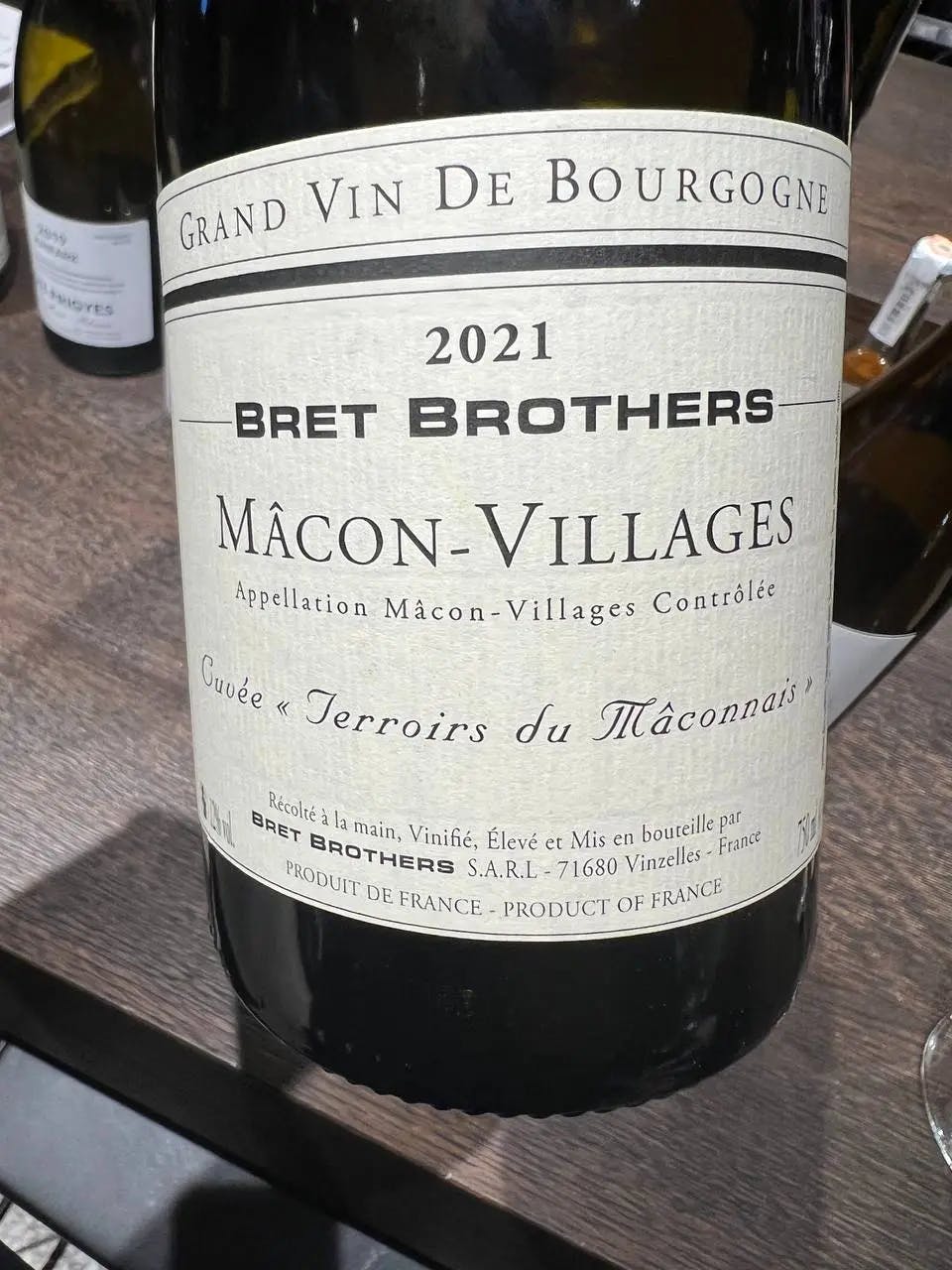 Bret Brothers Mâcon-Villages Cuvée Terroirs du Mâconnais 2021