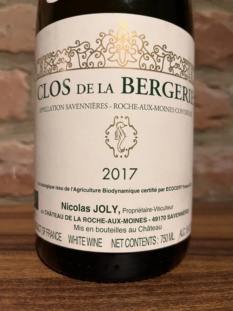 Coulée de Serrant Clos de la Bergerie 2017