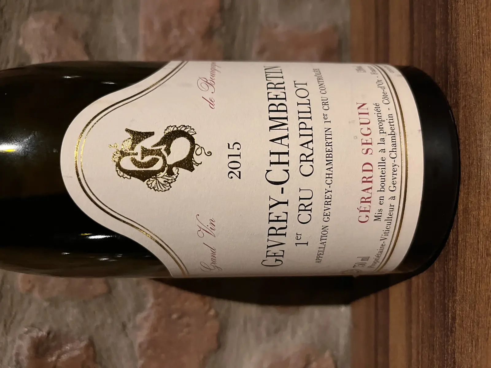 Domaine Gérard Seguin Gevrey-Chambertin 1er Cru Craipillot 2015