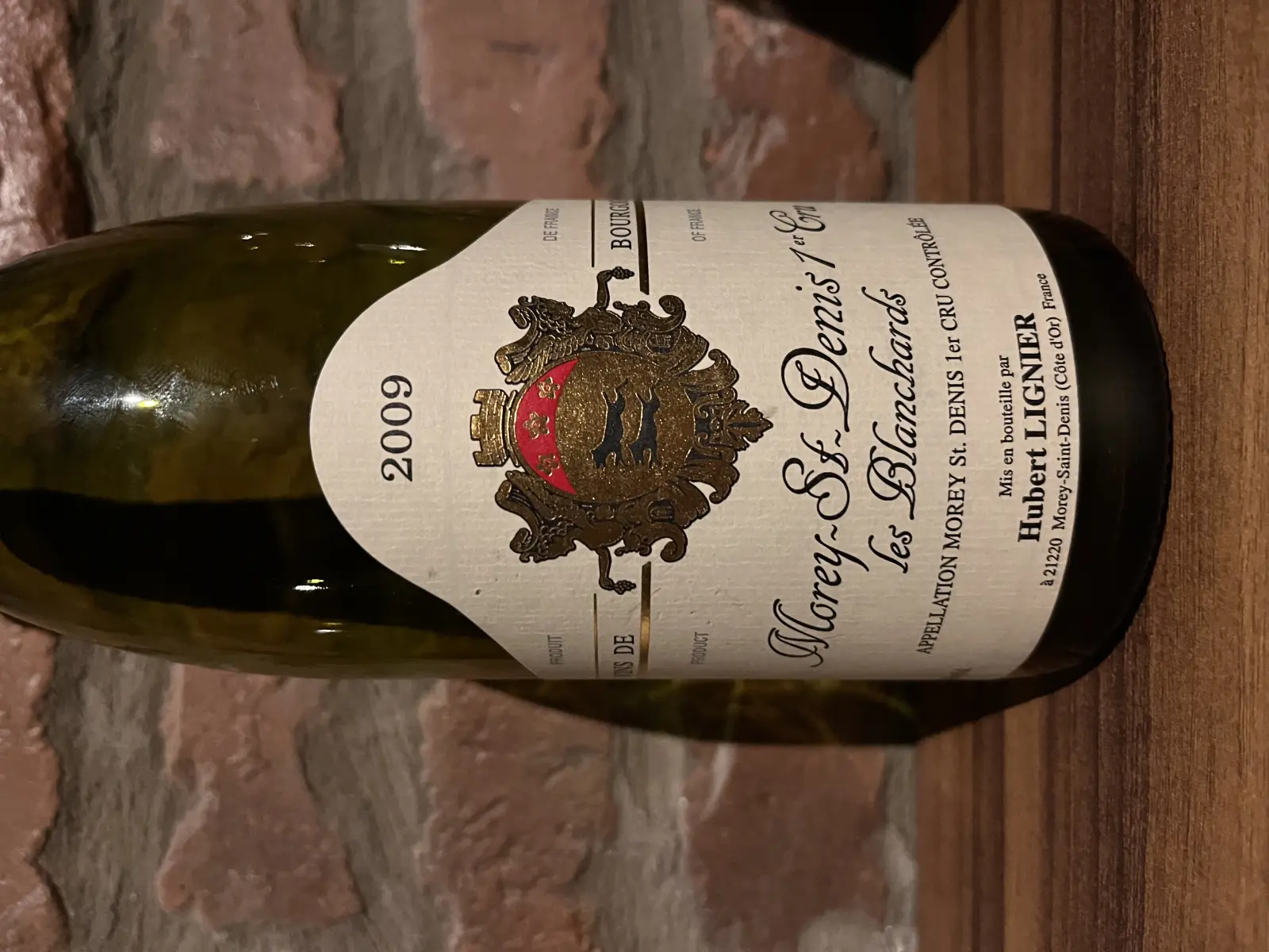 Hubert Lignier Morey Saint Denis 1er Cru les Blanchards 2009