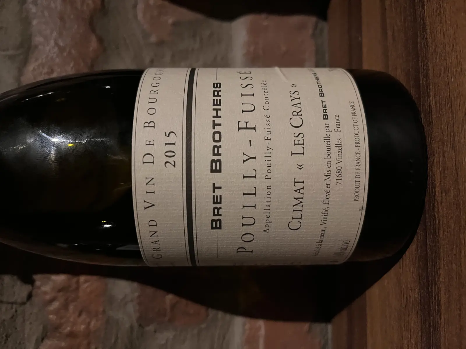 Bret Brothers Pouilly-Fuissé Climat Les Crays 2015