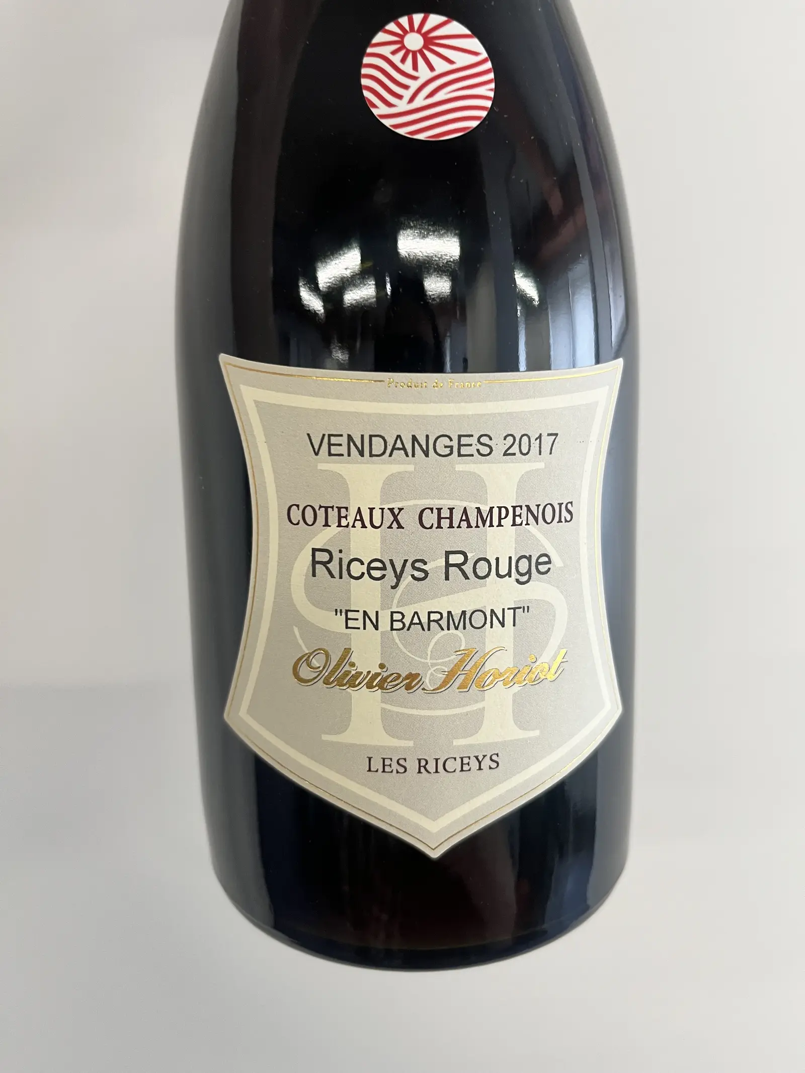 Olivier Horiot Coteaux Champenois Riceys Rouge en Barmont 2017