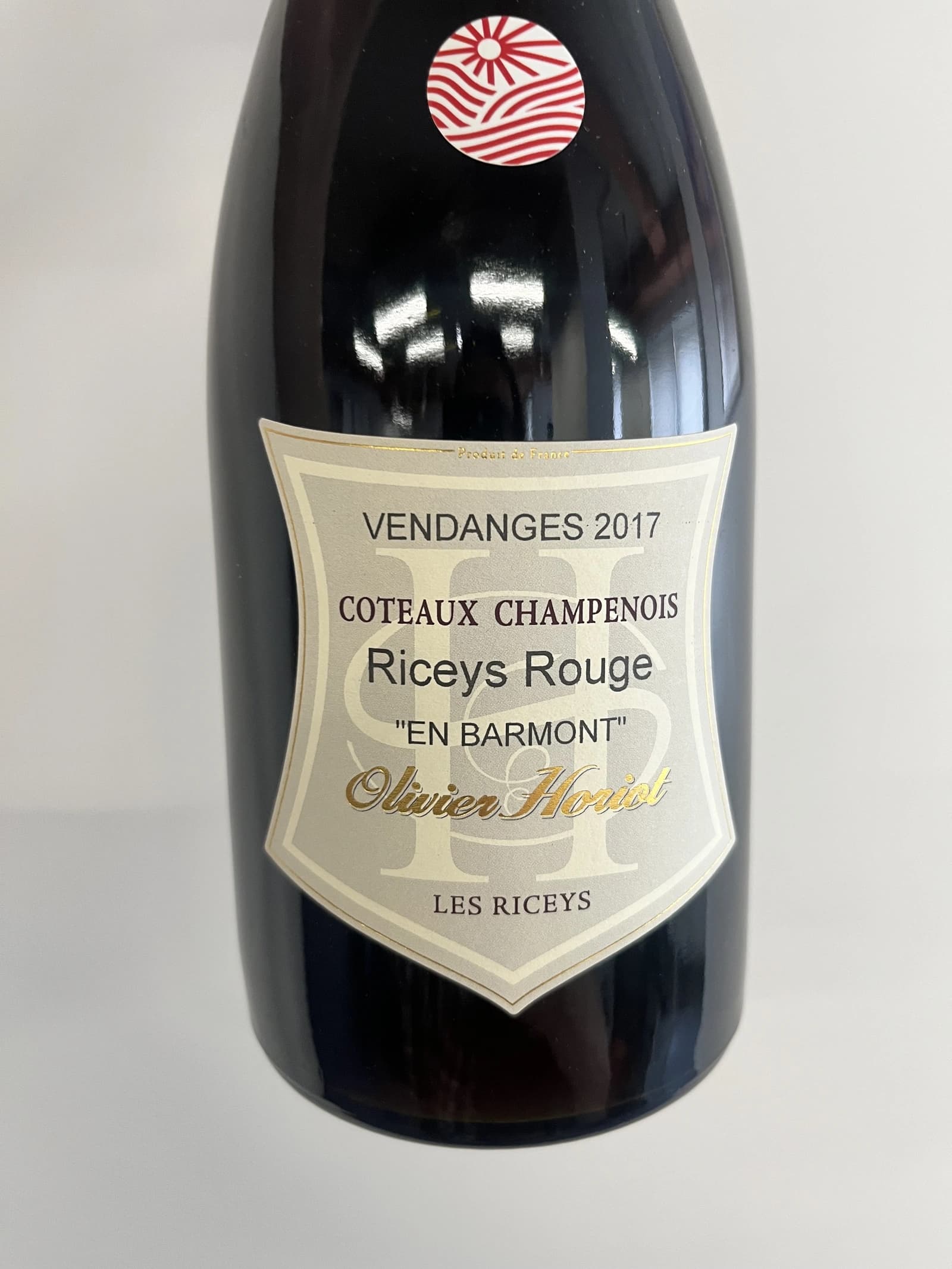Olivier Horiot Coteaux Champenois Riceys Rouge en Barmont 2017