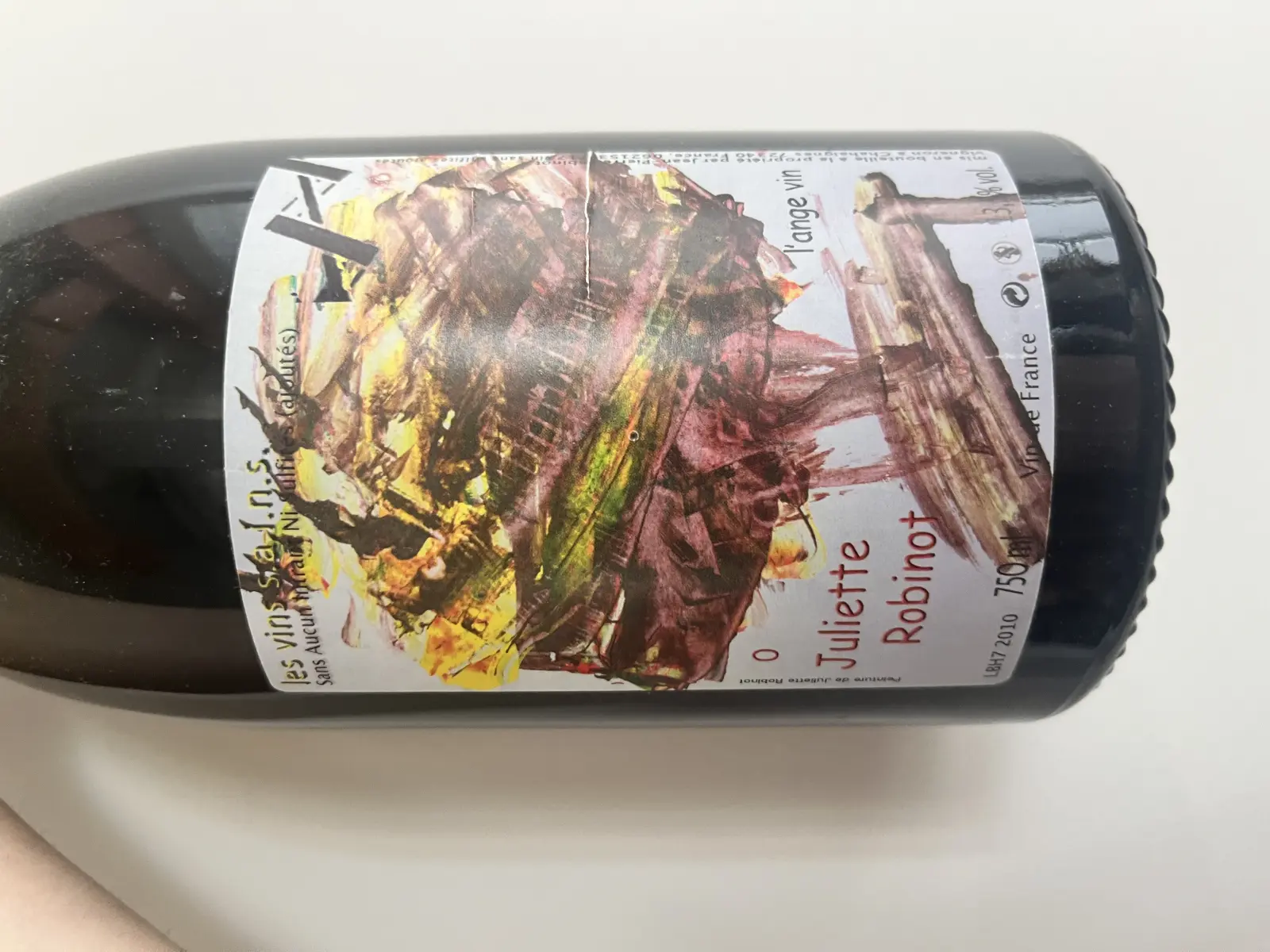 Jean-Pierre Robinot l'ange vin Super Juliette 2010