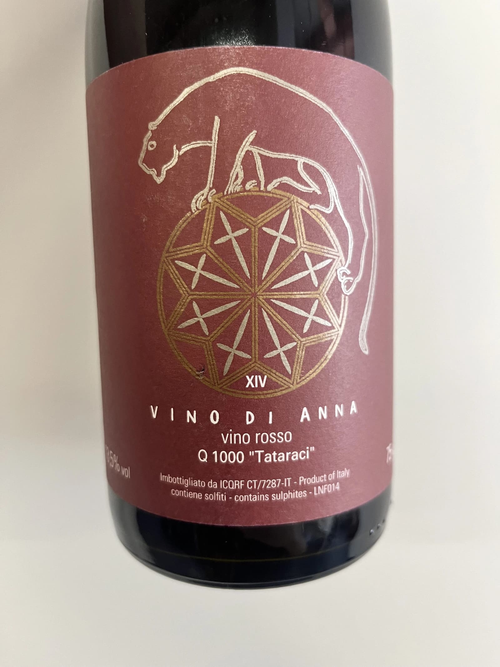 Vino di Anna Q1000 Tartaraci Rosso 2014