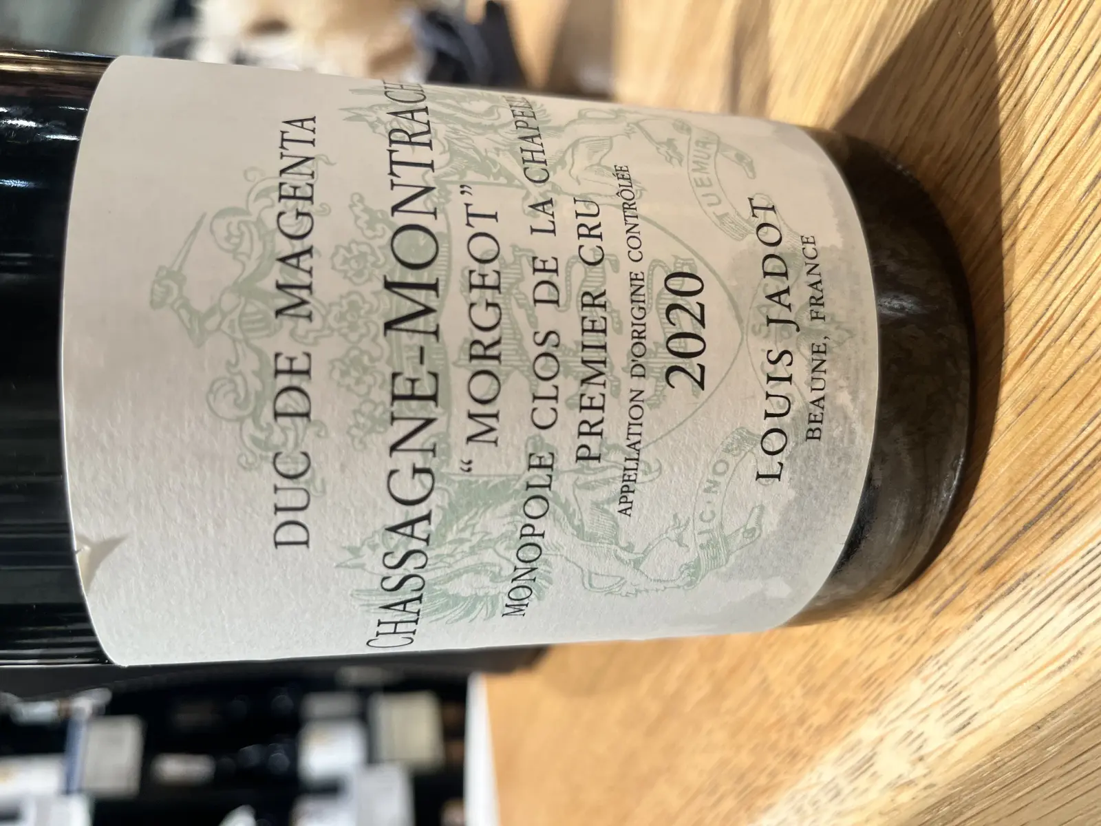 Louis Jadot Duc de Magenta Chassagne Montrachet Morgeot Monopole Clos de la Chapelle 1er Cru 2020